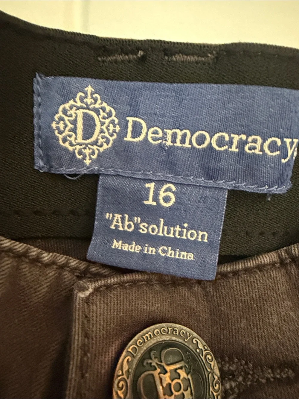 Democracy Women's Boot Cut Jeans in Brown Size 16 Ab Solution Stretch
